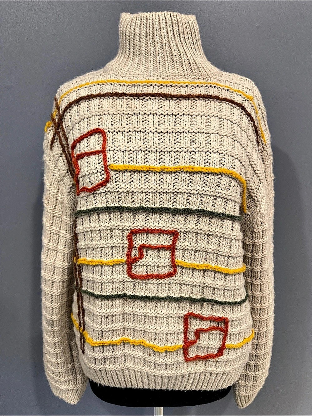 H&M Color Block Sweater Size Small Like New